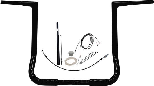 Fat Baggers, Inc. 1-1/4" EZ Install Flat Top Handlebar Kit 16" Black 719016-B