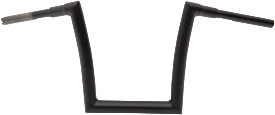 Todd's Cycle 1 1/2" Strip Handlebars 12" Rise Black Flat 0601-4885