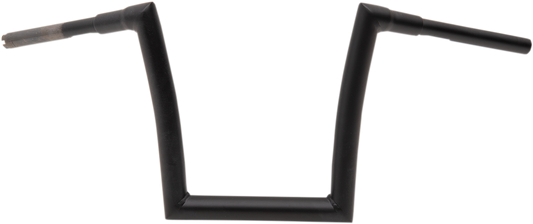 Todd's Cycle 1 1/2" Strip Handlebars 12" Rise Black Flat 0601-4885