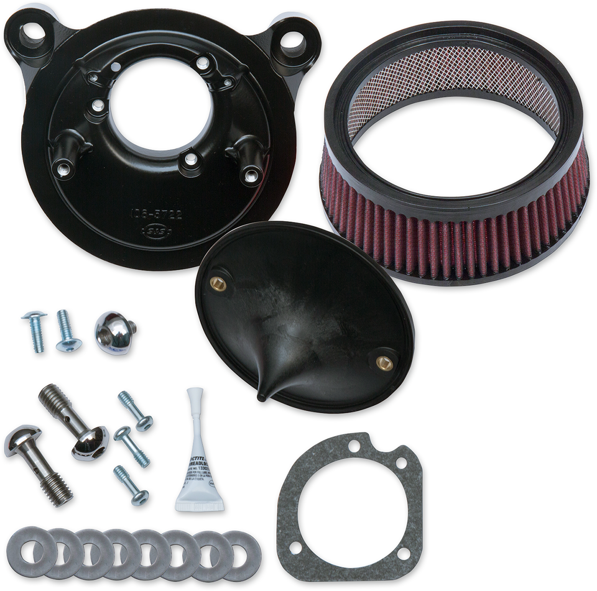S & S Cycle Super Stock Stealth Air Cleaner Kit 170-0300B