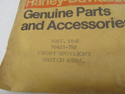Harley Genuine NOS Aermacchi Front Spotlight Switch Wiring Assembly 70423-75P
