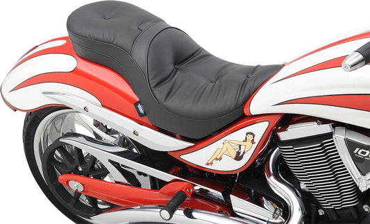 Drag Specialties Low Profile Touring Seat with Backrest Option Pillow 0810-1577