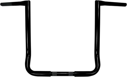 LA Choppers 1 1/4in. Twin Peaks Touring Handlebar Black Powdercoat LA-7361-16B