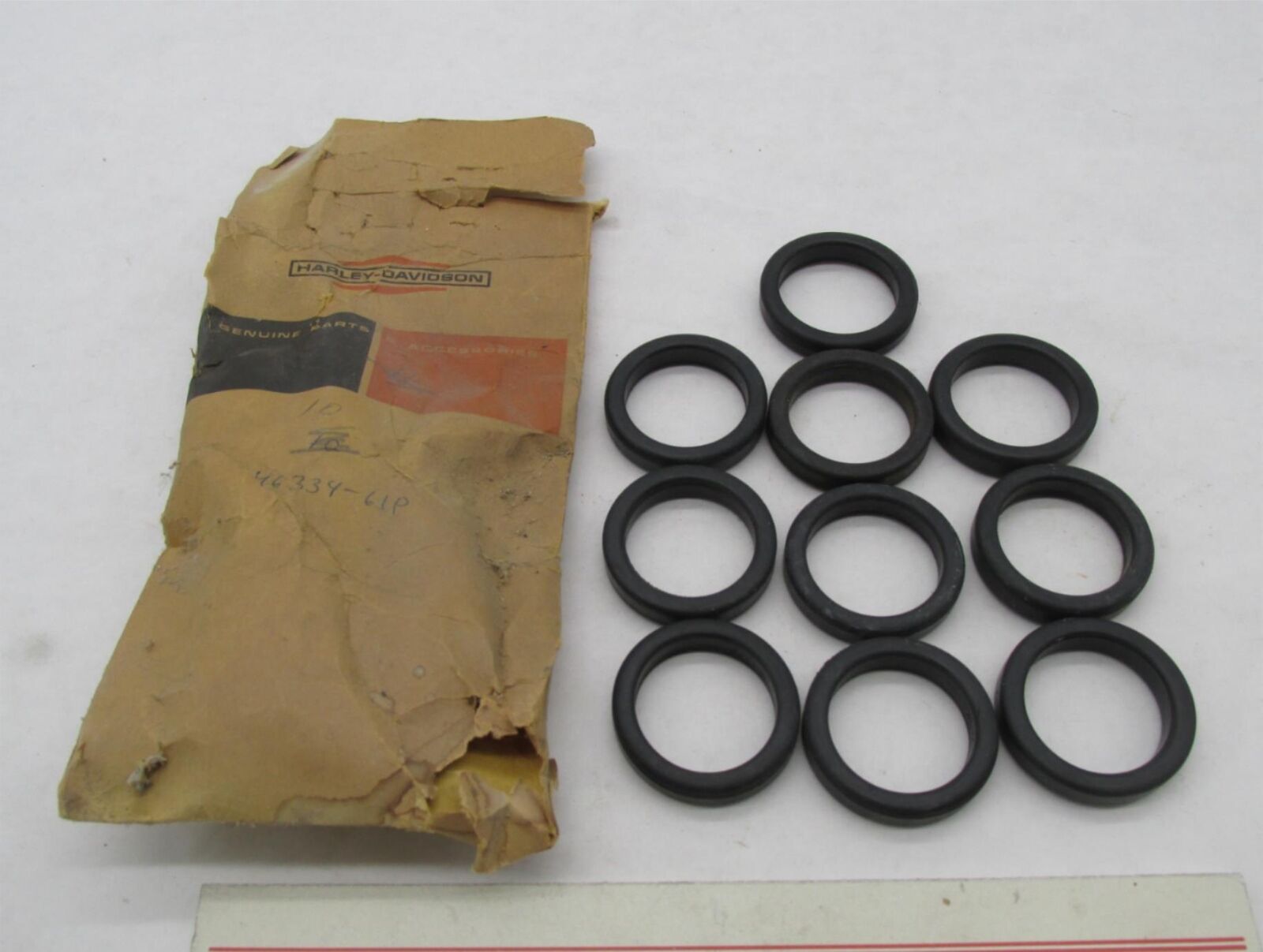 Lot of 10 Harley Davidson Genuine NOS Aermacchi Rubber Fork Cover Ring 46334-61P
