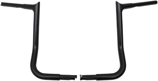 Fat Baggers, Inc. 1 1/4" EZ Install Pointed Top Handlebars 14" Black 905014-B