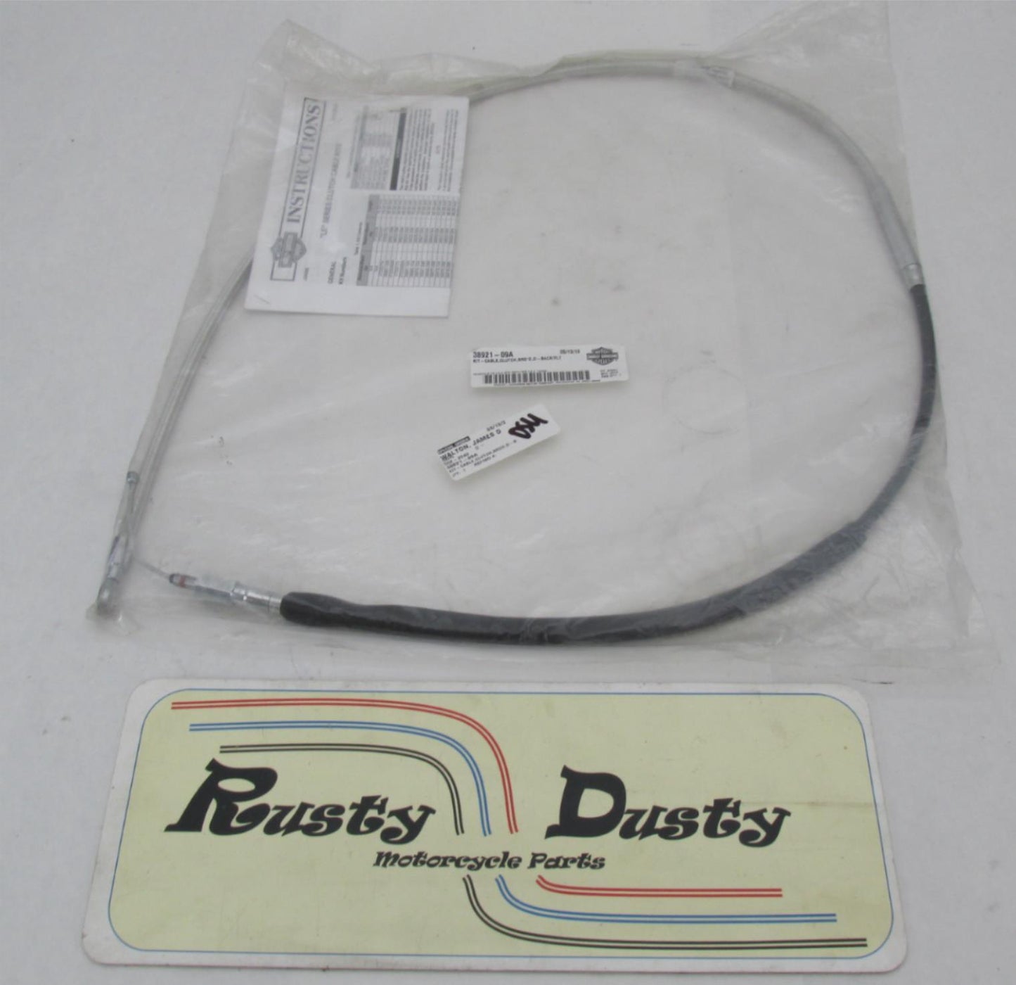 Harley-Davidson Genuine NOS Diamondback Black FLT Clutch Cable 38921-09A