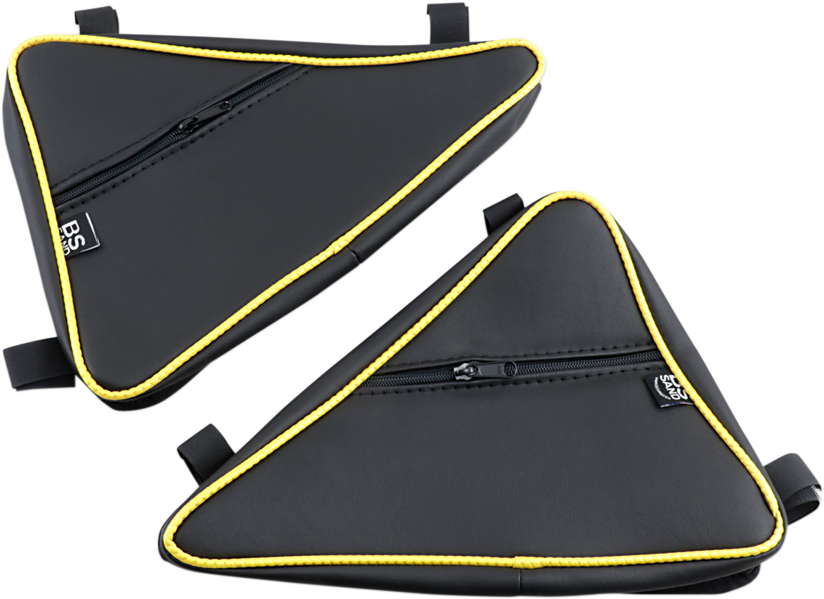 BS SANDS Door Bags Black Yellow Pair YXZSBYEL
