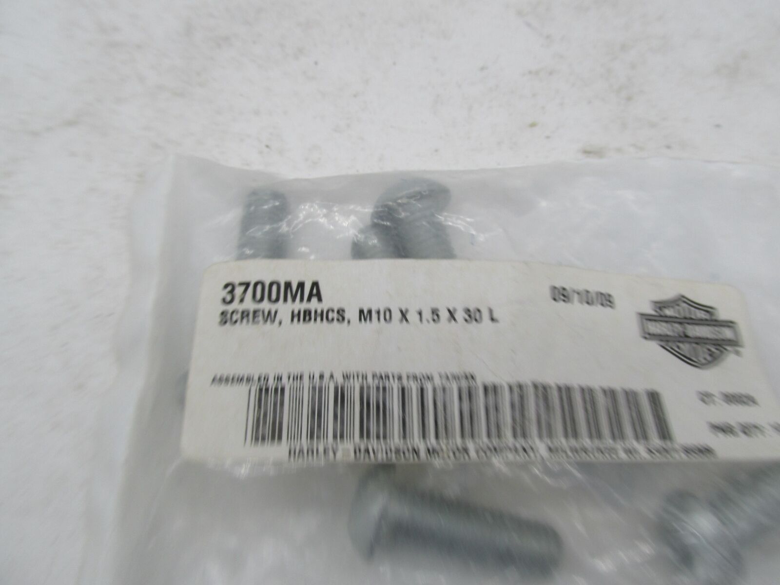 Lot of 10 Harley-Davidson Genuine NOS Hex Socket Button Head Screws 3700MA