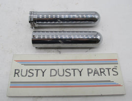 Harley Davidson Custom Chopper Rounded Smooth Chrome Handlebar Grips