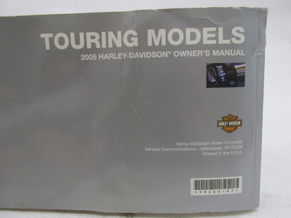 Harley-Davidson Official Factory 2005 Touring Owner's Manual Book 99466-05