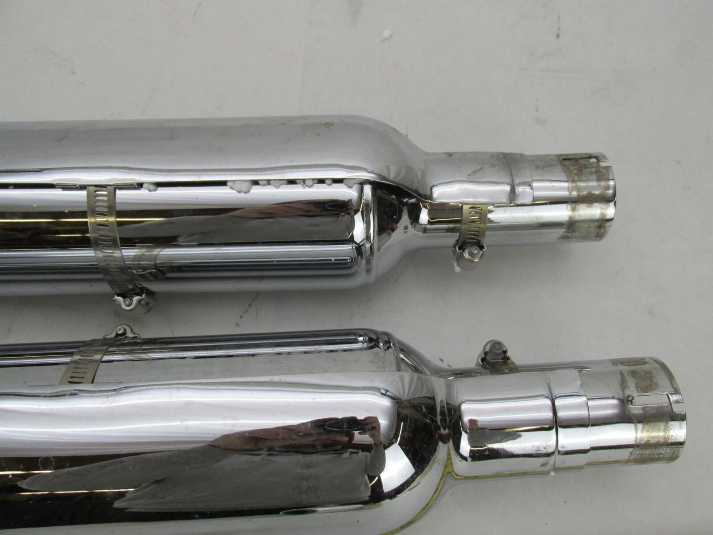 Set of Harley Davidson Touring Chrome After Market Exhaust Mufflers