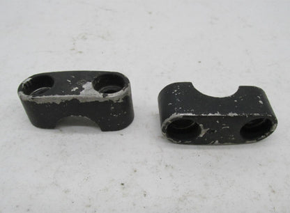 Pair of Vintage Triumph BSA Black Axle Fork Clamps Caps