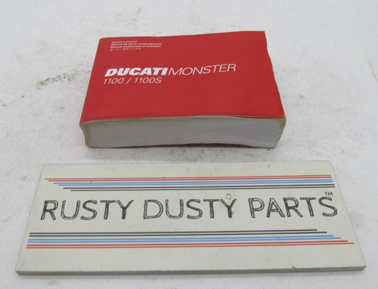 Ducati Official Factory Monster 1100 1100S Motorcycle Owner's Manual Book