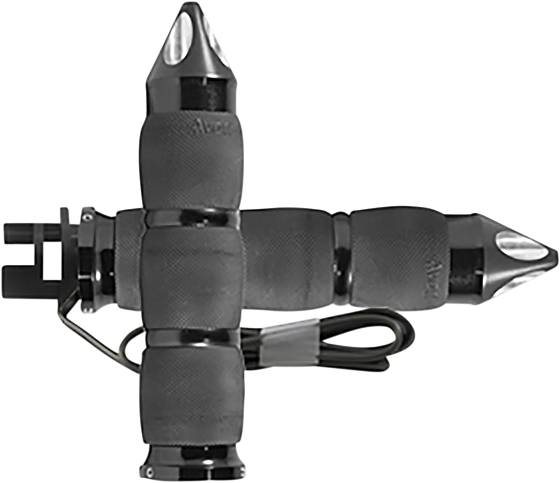 Avon Air Cushioned Heated Grips Anodized Black 3-Ring Spike MT-IN-AIR-90ASH