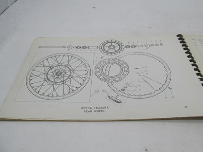Bultaco Factory 1970 Sherpa S 100cc Motorcycle Catalog Parts List 78.32-117
