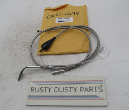 Harley Barnett 102-30-41004-12 Stainless Steel Idle Cable +12in., 0651-0694