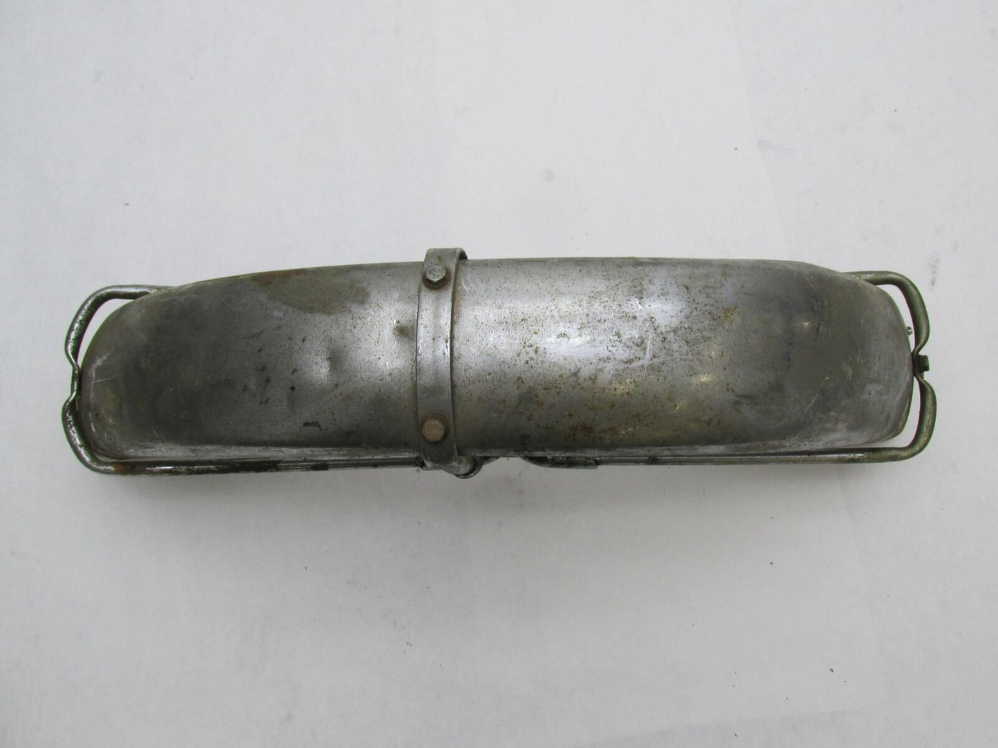 Vintage 4" wide Harley Triumph BSA Norton Chrome Patina Front Fender w/ Braces