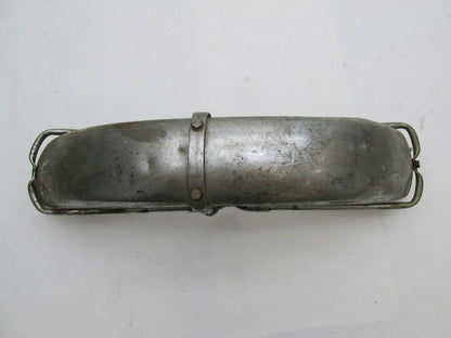 Vintage 4" wide Harley Triumph BSA Norton Chrome Patina Front Fender w/ Braces