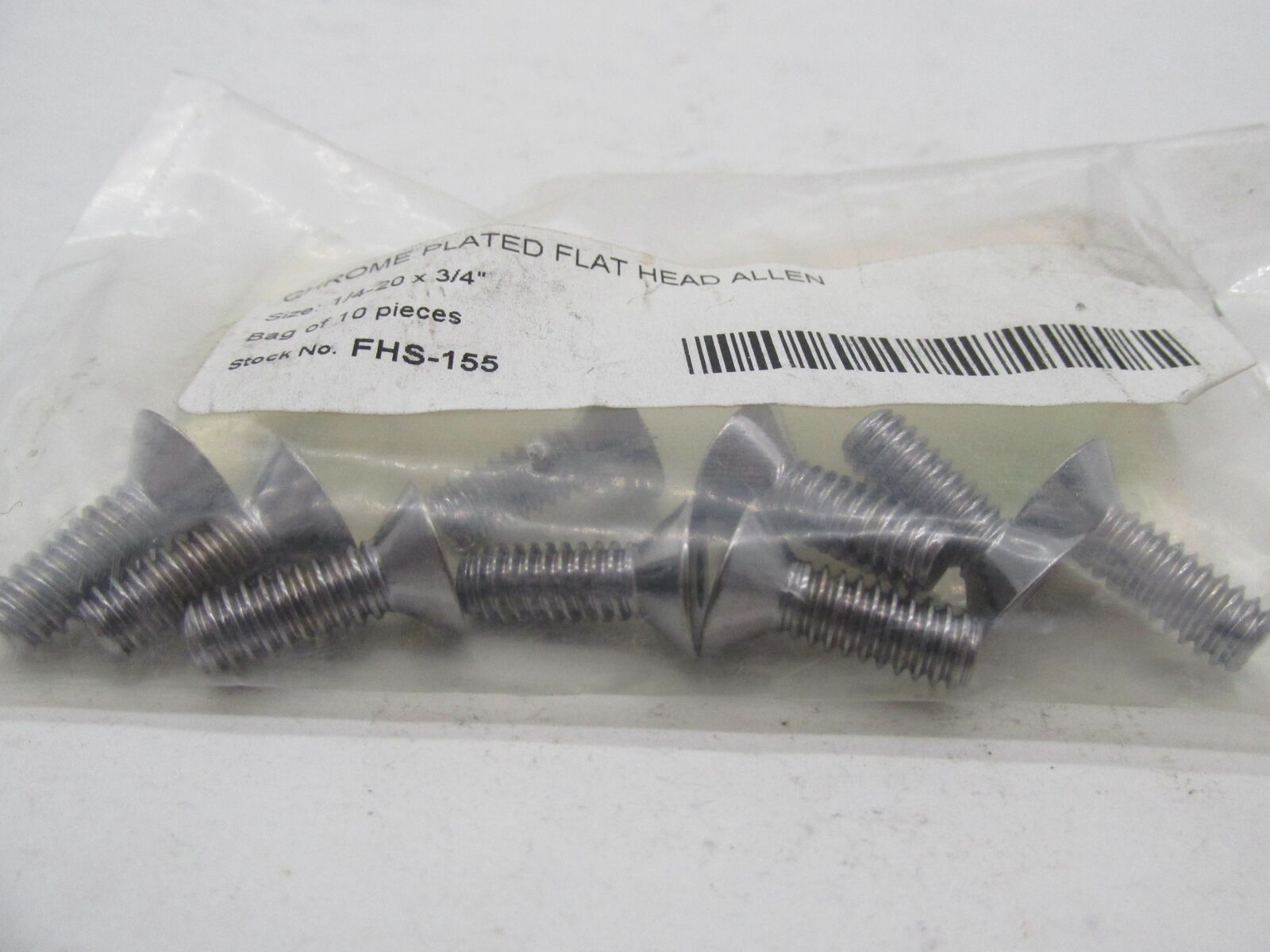Lot of 9 Harley Davidson V-Twin Allen Flat Head Screws 1/4" x 3/4 37-0155 2356