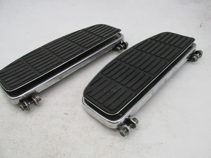Pair of Harley-Davidson Genuine Driver Floorboards Base Plates and Rubber Pads