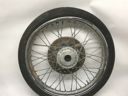 Harley Dyna 21in Front Wheel Rim T21-2.15 TLA w/ Tire & Rotor 44138-95