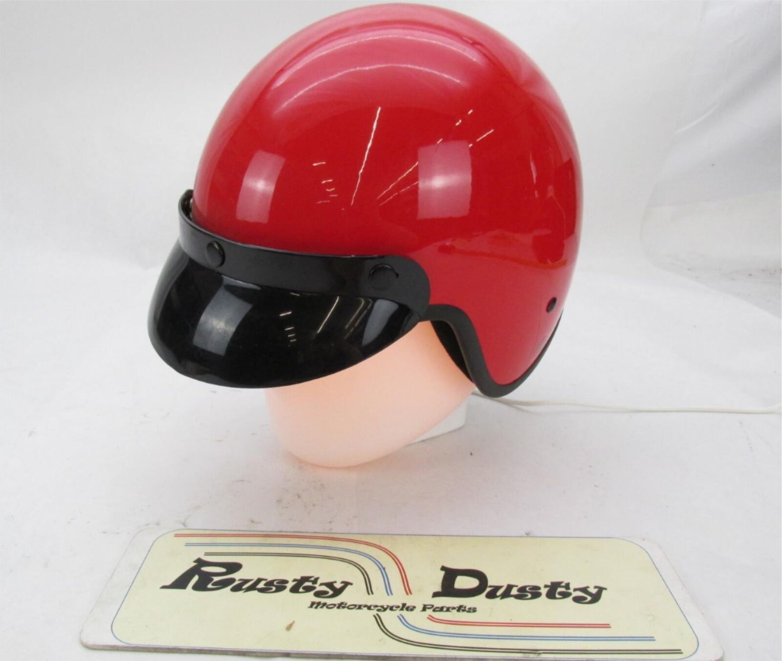 HCI Red Medium M Motorcycle Open Face Half Helmet