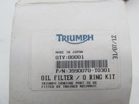 Triumph Genuine NOS Carb Model Oil Filter and O-Ring Kit 3990070-T0301