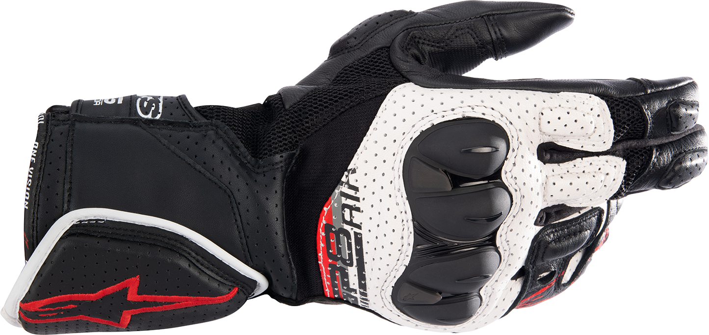 Alpinestars SP-8 Air V3 Gloves Black/White/Red 3XL 3558621-1304-3X