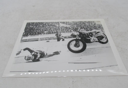 Evel Knievel Jump Crash Photo Reprint 8X10" Black & White B&W Harley Davidson