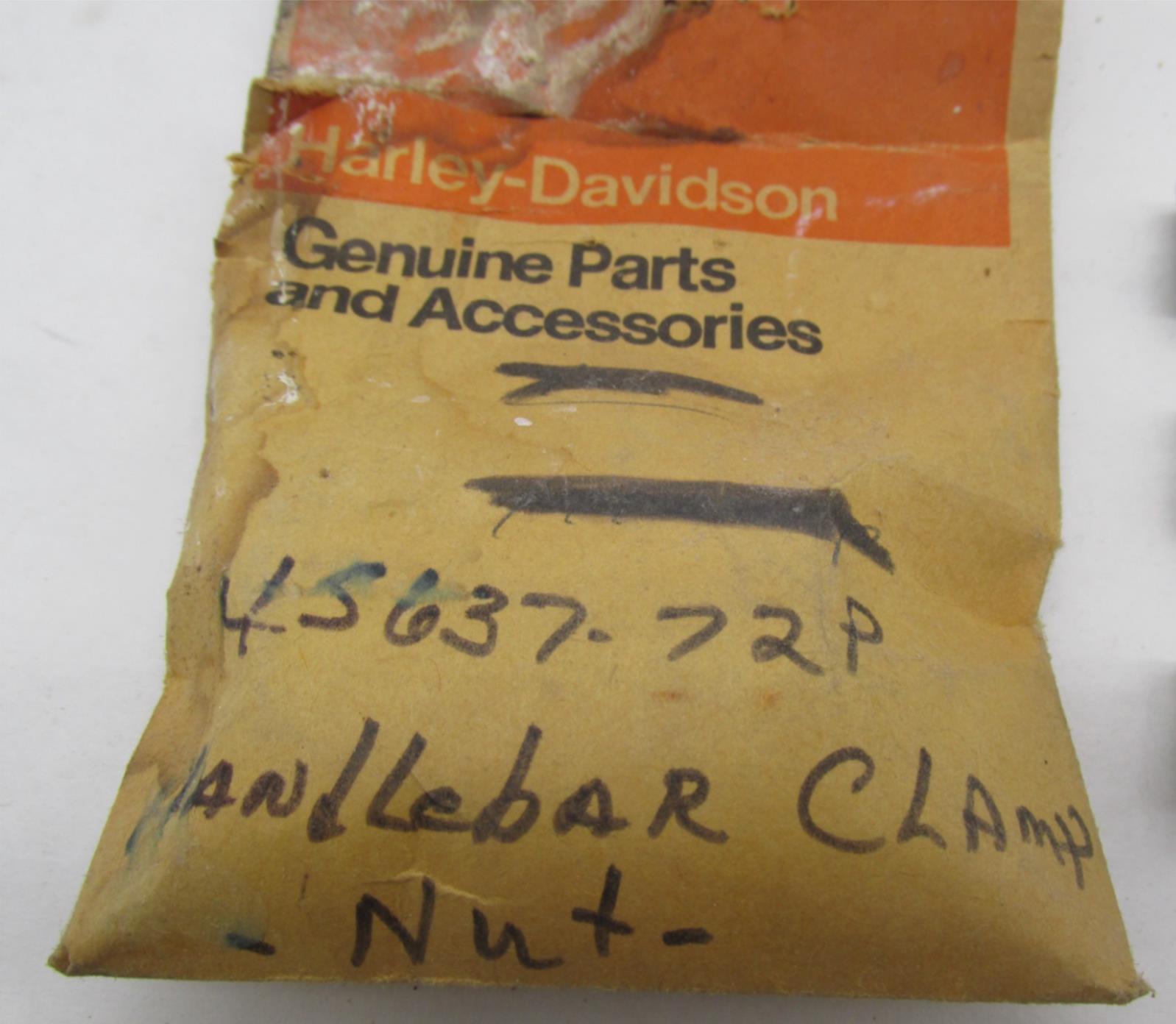 Lot of 10 Harley Davidson Genuine NOS Aermacchi Handlebar U-bolt Nuts 45637-72P