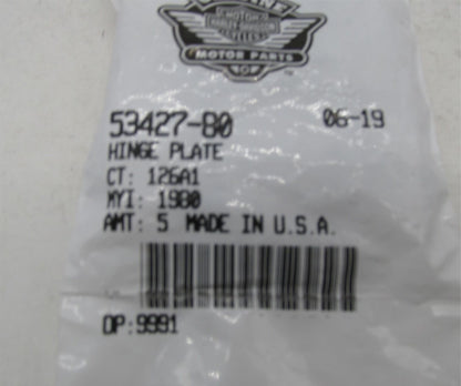Lot of 5 Harley-Davidson Genuine NOS Hinge Plates 53427-80