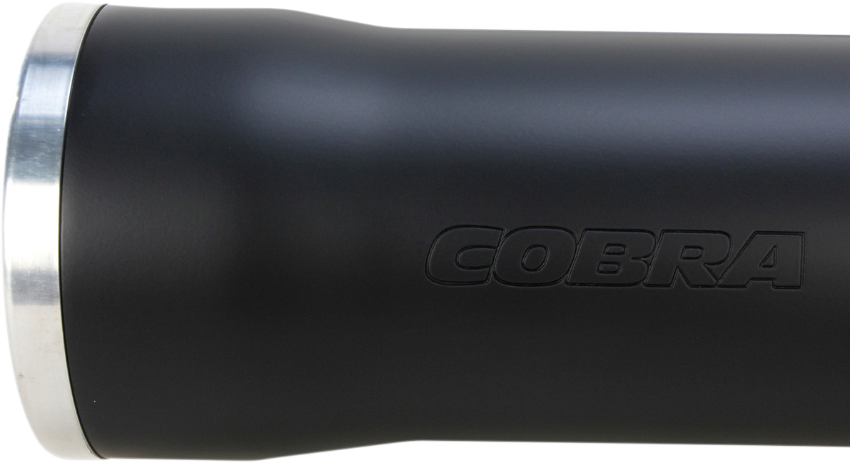 Cobra 3in. Slip-On Muffler with RacePro Tips Black 6051B