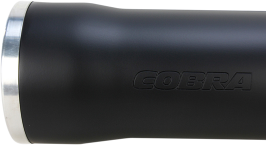 Cobra 3in. Slip-On Muffler with RacePro Tips Black 6051B