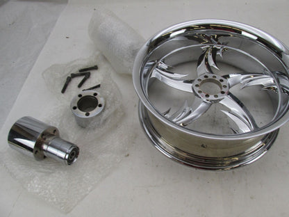 Harley Davidson Custom Chopper 6.5X16 Chrome Star Blade Rim Wheel with Hub