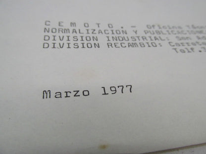 Bultaco Factory 1977 Pursang 162-170 194-200 Catalog Parts List 194.32-117