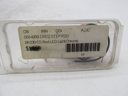 Universal Motorcycle Harley Chrome Red Step LED Light 003-4200 BR230-CS