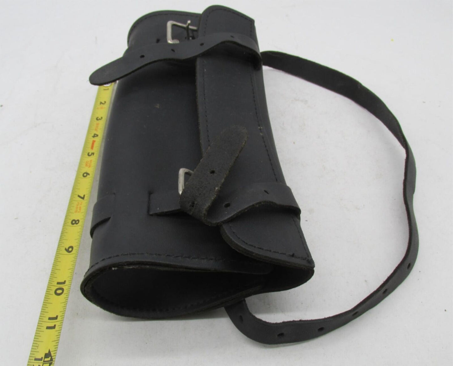 Universal Motorcycle Harley Buckle Fork Tool Pouch Synthetic Leather 10x5x2.5"