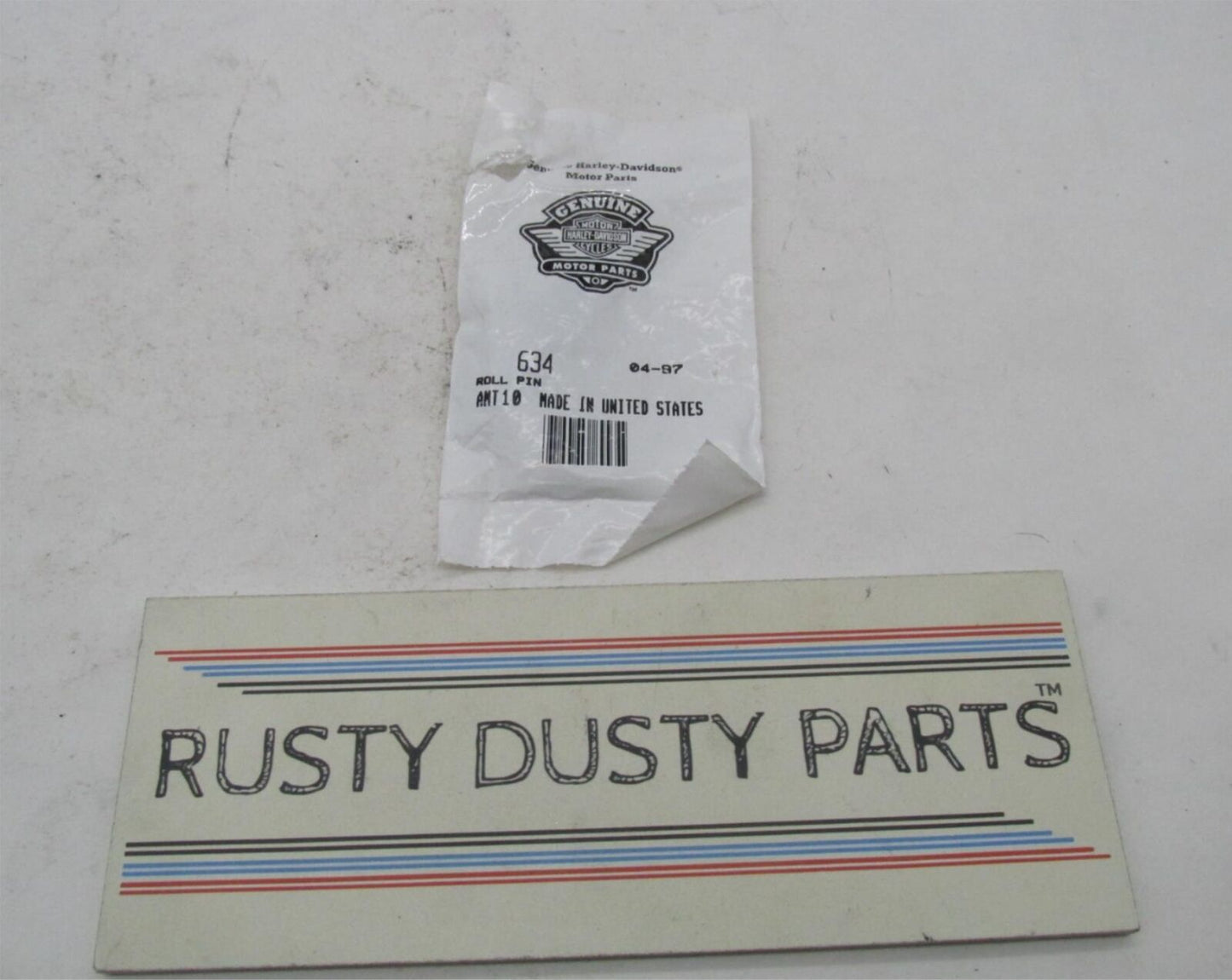 Lot of 4 Harley Davidson Genuine NOS Roll Pins 634