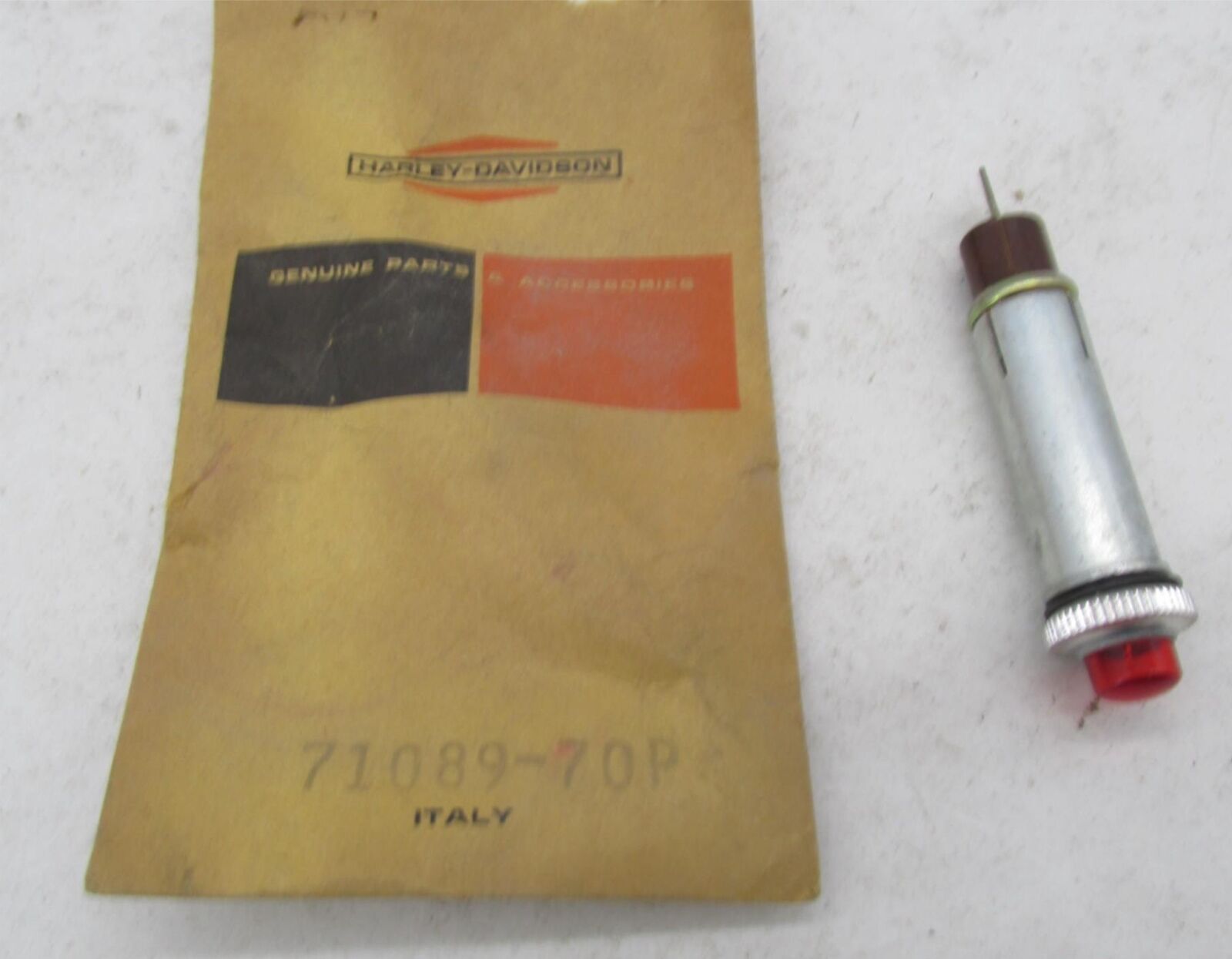 Harley-Davidson Aermacchi Genuine NOS Red Hi Beam Indicator Light 71089-70P