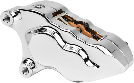 Hawg Halters 4-Piston Brake Caliper Chrome Left Hand