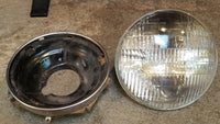 1960's BMW /2 Airhead R60 R69S R50 S559 Headlight T3 Bulb Bucket & Trim Ring