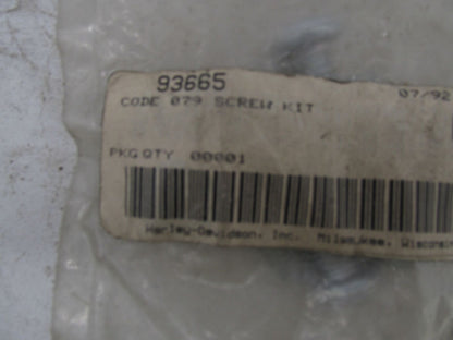Harley Davidson Genuine NOS Recall Code 079 Screw Kit 93665
