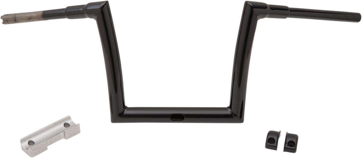 Todd's Cycle 1-1/2" Touring Strip Handlebar 10" Rise Gloss Black 0601-5198