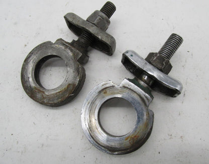 Pair Triumph 1954-73  650 6T T110 T120 TR6 Rear Axle Chain Tensioner Adjusters