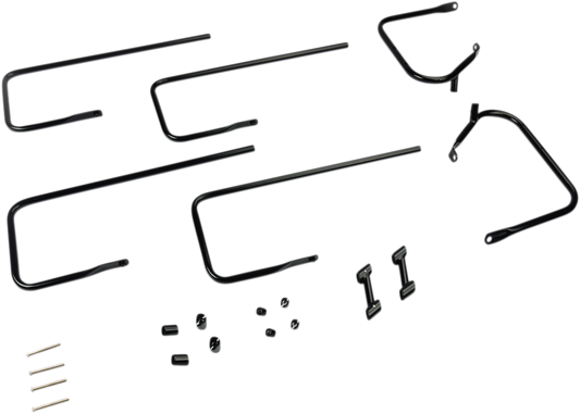 Drag Specialties Saddlebag Guard/Side Rail Kits Black 3501-1248
