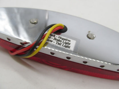 Harley Chopper KustomWerkz LED Red Chrome Taillight 6.5" x 1-7/8" 76191