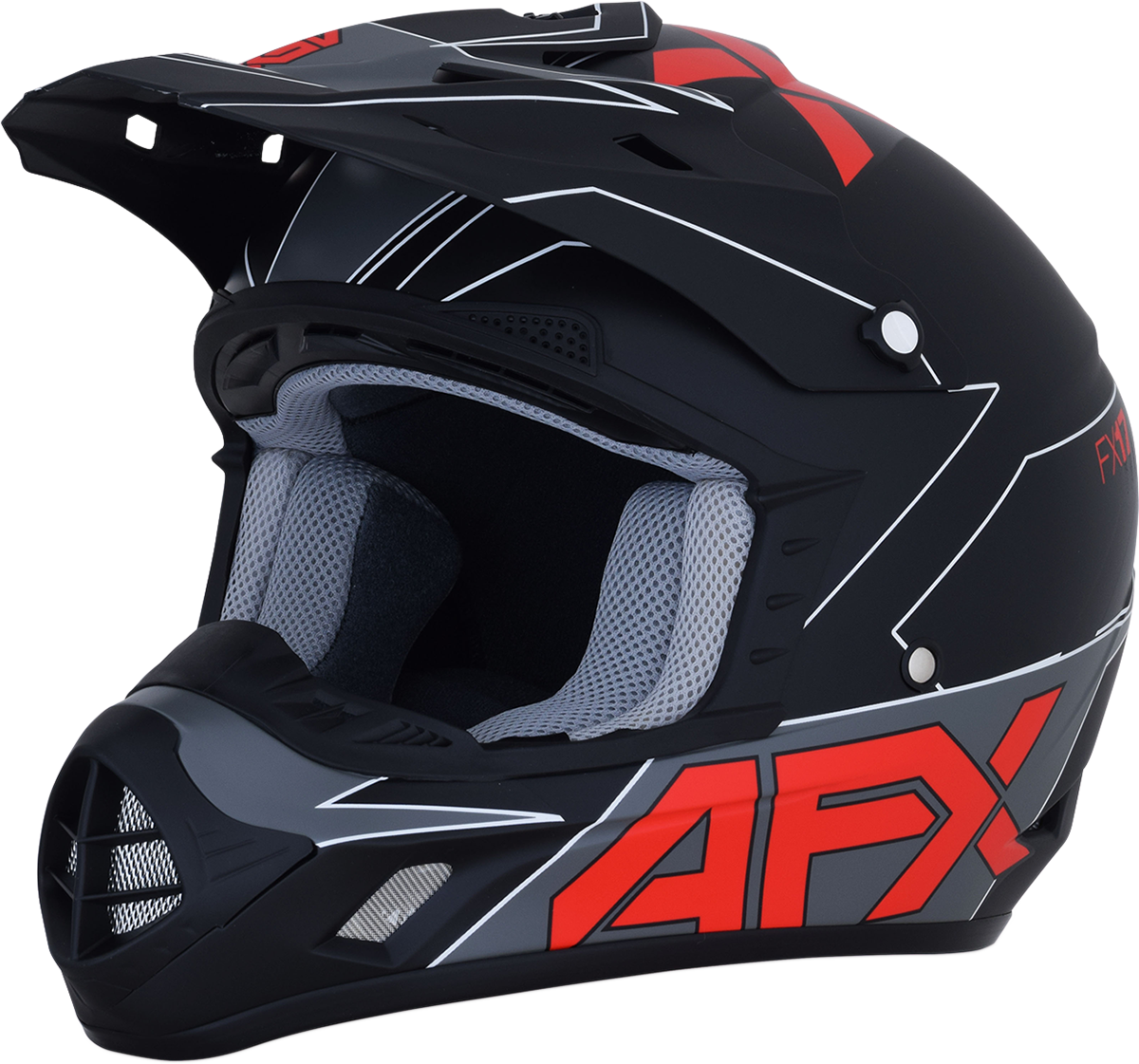 AFX FX17 Aced Helmet Matte Black Red XL 0110-6487