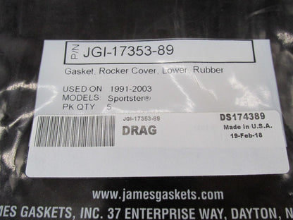 Lot of 4 Harley Davidson James Rubber Lower Rocker Cover Gaskets JGI-17353-89
