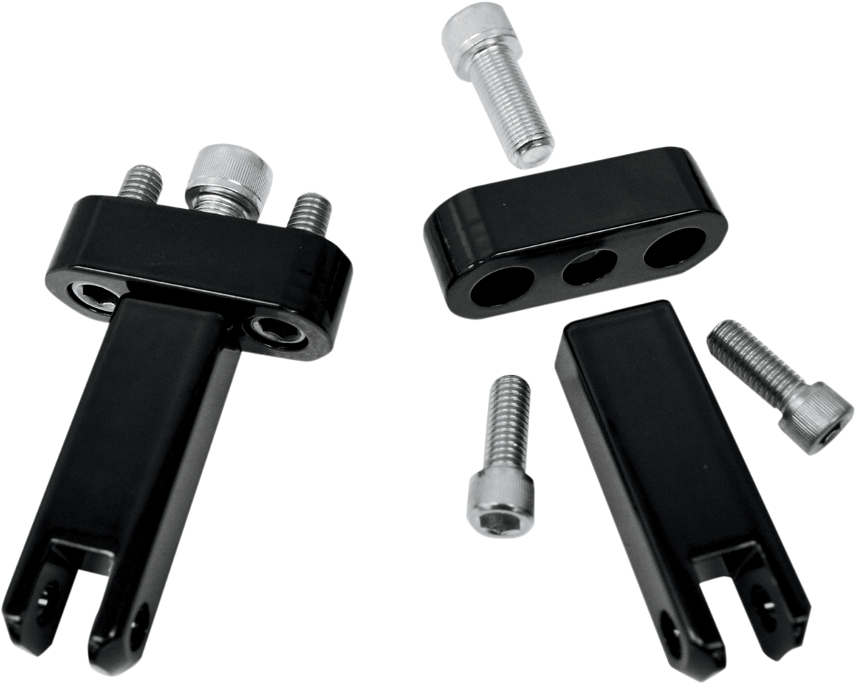Drag Specialties Passenger Footpeg Mount Kit Black 1620-1046