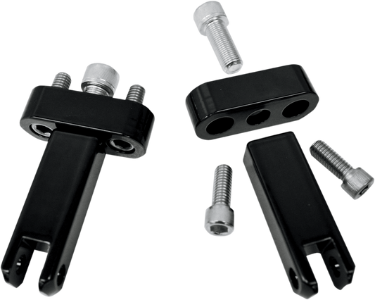 Drag Specialties Passenger Footpeg Mount Kit Black 1620-1046